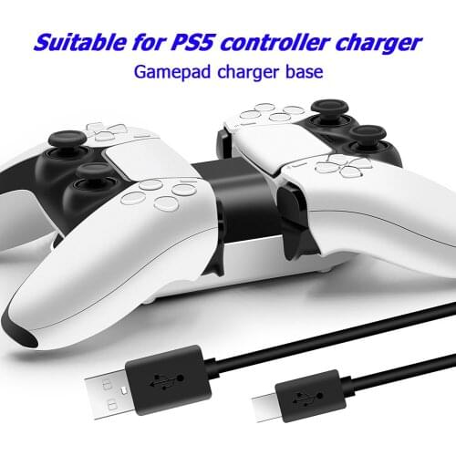 Gamepad Controller Charging Station Elements Lightweight Game Playing for Sony PS5 Gaming Joystick Dual Charger