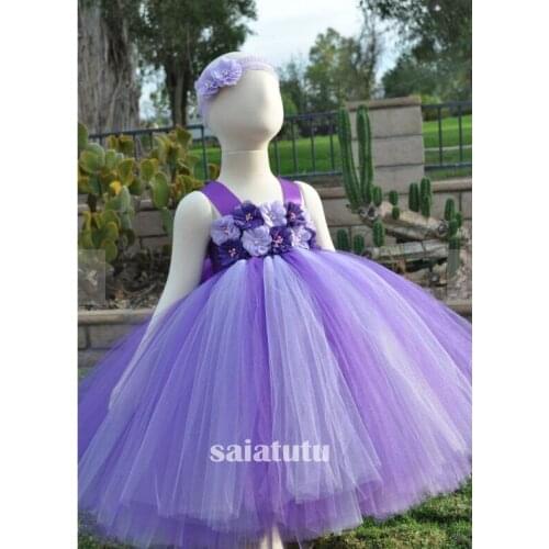 Girls Purple New Year Princess Children Wedding Dress Gown Kids Dresses for Girls Birthday Tutu Party Dress Christmas Vestido