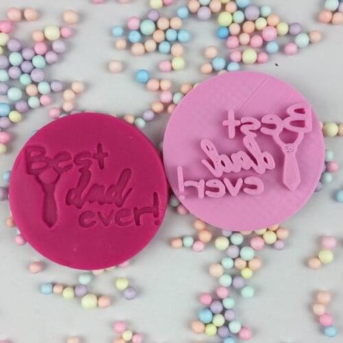 Best dad ever Cookies Cake Mould Baking Tool printing PLA 3D can be customized with various text patterns