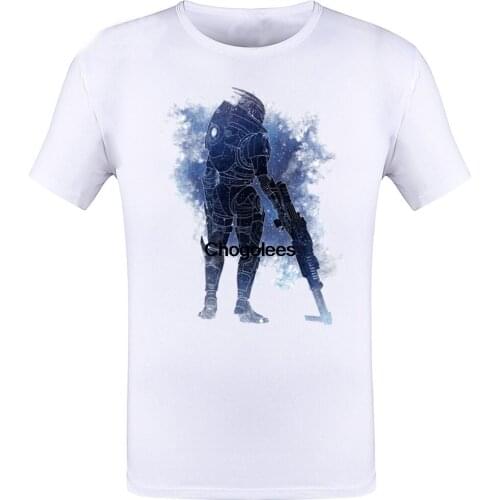 Mass Effect 3 N7 Archangel Design Mens T Shirt Game Men T-shirt Short Sleeve Summer in White Tee Shirt