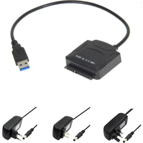 USB 3.0 to SATA Adapter Cable for 2.5"3.5inch HDD SSD hard disk Laptop Hard Drive BLU-RAY DVD/CD-ROM/DVD-ROM EU/UK/US adapter