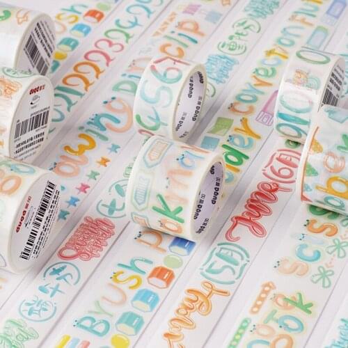 5m Letter pattern special oil washi tape Scrapbooking Masking Tape Adhesive Tape Sticker Decorative Stationery Tapes