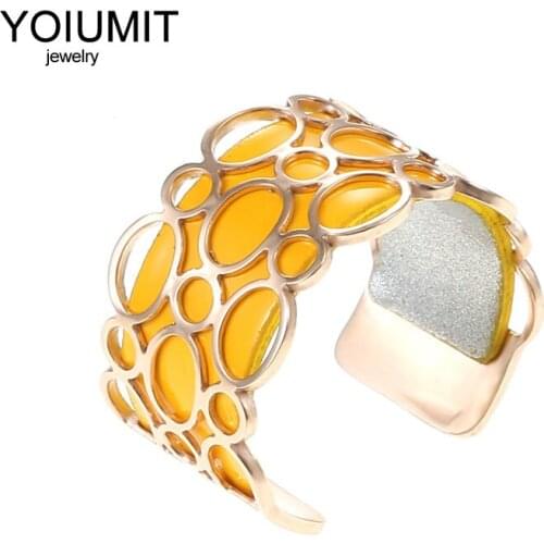 Cremo 2019 New Charm Rings Rose Gold Stainless Steel Cuff Rings Bague Interchangeable Leather Rings For Women Jewelry