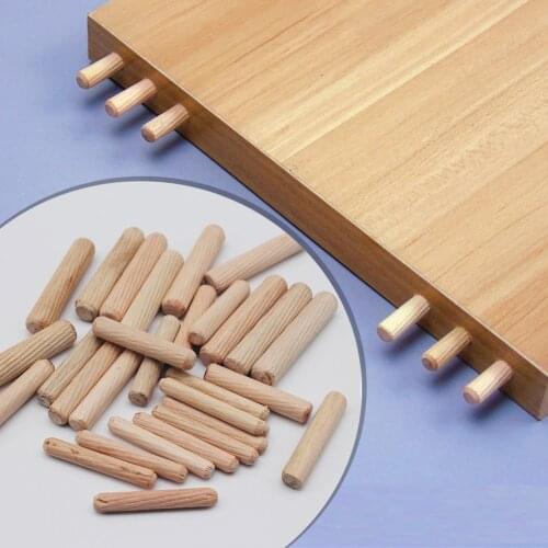 300Pcs Woodworking Doweling Jig Kit Round Fluted Wooden Plug Dowel Pins Rods Locator Furniture Fitting 6mm 10mm 10mm