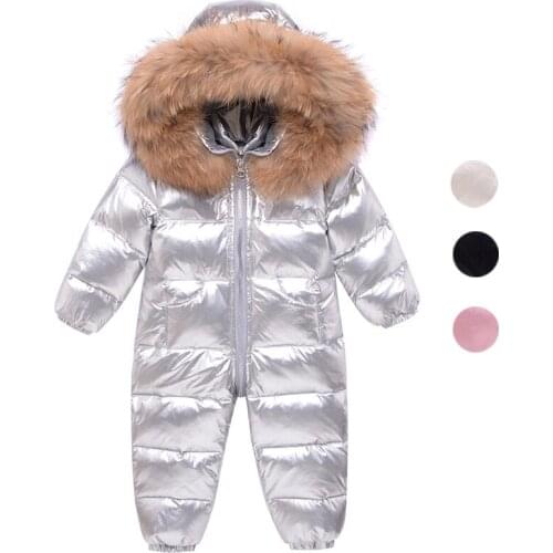 2021 New Baby Winter Jumpsuit White Duck Down Childrens Clothing for Girls Boys Light Thicken Jumpsuits Outdoor Warm Romper