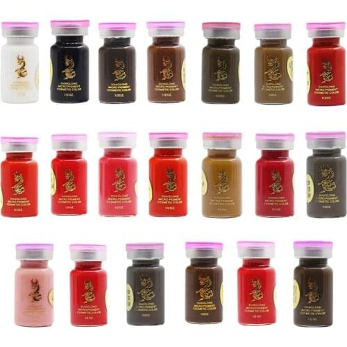 2021 New Semi Permanent Eyebrow Tattoo Ink Durable Coloring Microblading Beauty Supplies Makeup Emulsions Tool Pigment E5D9