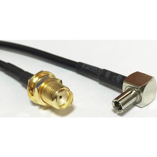 New SMA Female Jack nut Switch TS9 Right Angle pigtail cable RG174 Wholesale 20CM 8" for ZTE MF60