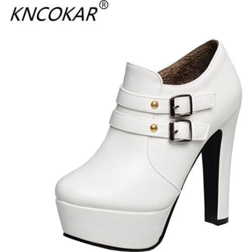 In The Autumn New High-heeled Shoes And Boots Waterproof Boot Ol Single All-match Boots Shoes Deep Temperament