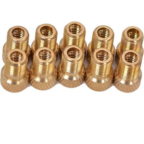 5Pcs Bicycle Conversion Mouth Mountain Road Racing Bike Tires Pure Copper Pumping US Mouth Adapter Valve Bicycle Repair Tools