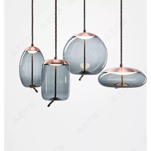 Pendant lights luminaire rope restaurant LED pendant lights lustre pendente hanging lamp