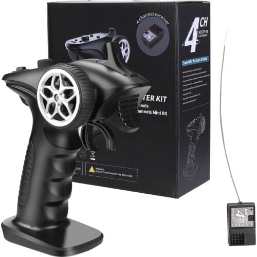 GA-4H-TX TX4 2.4GHz 4CH Radio System Transmitter Controller Remote Control W/ Receiver For RC Car Boat PK TG3 FS-GT3B