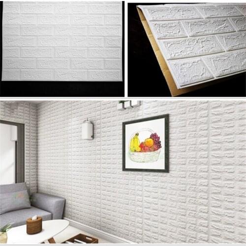 Self adhesive Waterproof TV Background Brick Wallpapers 3D Wall Sticker Living Room Wallpaper Mural Bedroom Decorative Stickers