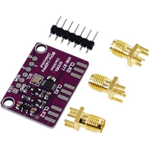 Si5351 Si5351A I2C IIC Clock Signal Generator Module High-Frequency Square Wave Frequency Generator 3.3-5V 8KHz -160MHz