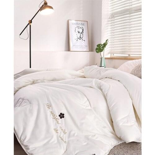 Padded Quilt Core Autumn Comfortable Skin-Friendly Sanding Thick Blanket Household Quilt Winter Super Warm Soybean Fiber Cotton