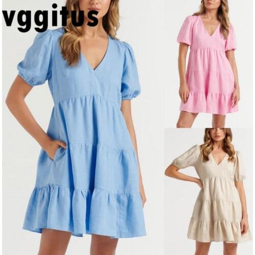Розовые летние платья Vggitus China At AliExpress