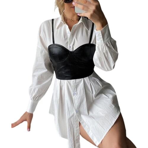 Womans Sexy Solid Color PU Leather Sling Vest V-neck Backless Slim Midriff-baring Waistcoat Female Crop Top Daily Life