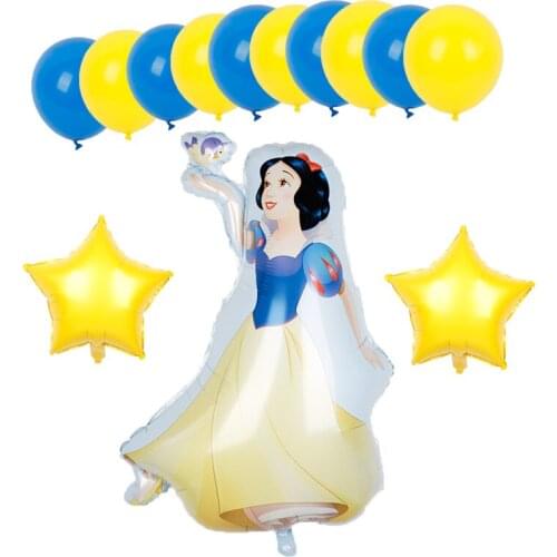 1 Set Big Bells Snow White Princess Cinderella Aluminum Foil Balloon Birthday Party Decoration Kids Favorite Toy Baby Shower