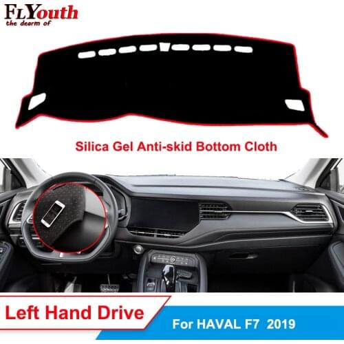 Car Dashboard Cover For Haval F7 2019 Black Red Blue Silicone Non-Slip Dash Mat ANti-UV Carpet Sun Shade Pad 1Pc