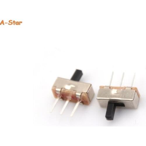 10pcs SS12D00 SS12D00G3 3pin 1P2T 2 Position High Quality Toggle Switch Handle Length:3MM Interruptor On-off Mini Slide Switch