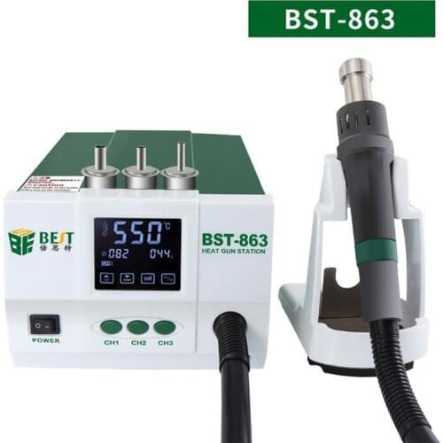 1200W high power hot air gun Lead-free digital display desoldering station Touch screen temperature control than QUICK 861DW