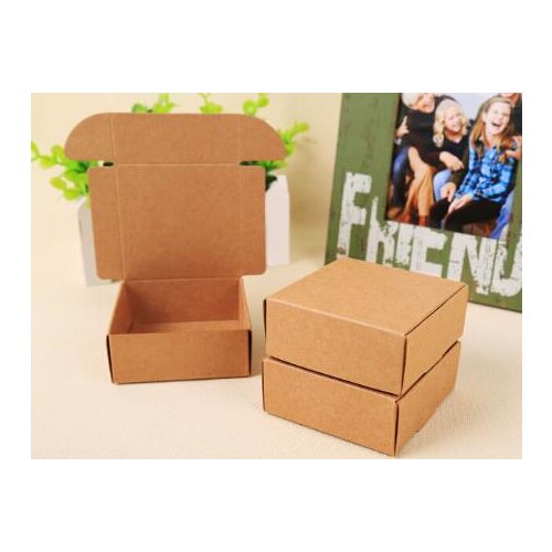 2018 Natural Kraft paper gift packaging box,small craft box folding kraft paper,brown handmade soap paper cardboard box