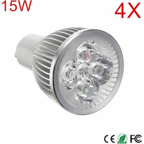 4PCS Super Bright GU10 15W LED Spot light LED Bulb AC85-265V Warm White/Cool White High quality led Spotlight Free shipping