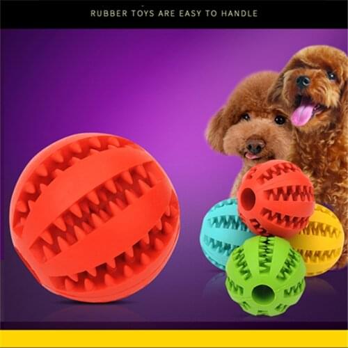 5cm Pet Dog Toys Extra-tough Rubber Ball Toy Interactive Elasticity Ball Dog Chew Toys For Dog Tooth Cleaning Treat Ball