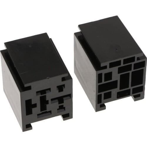 5 Pack Relay Connector Socket- 40A 4 Pin With Terminals Holder For Car Truck