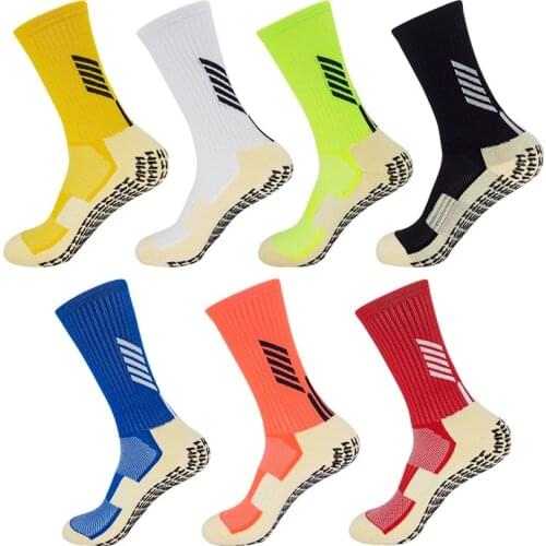 Unisex Sports Socks Colorful Bright Basketball Soccer Football Thickened PVC Glued Sole Anti-Slip Design Feet Protection