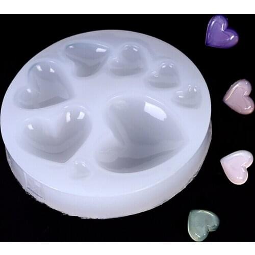 DIY Heart Silicone Mold Making Jewelry Pendant Resin Casting Mould Craft Tool