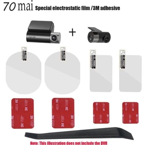 For 70mai Dash Cam Pro Plus A500S special Accessory,Car DVR front camera/rear camera electrostatic film +3M adhesive *2pcs