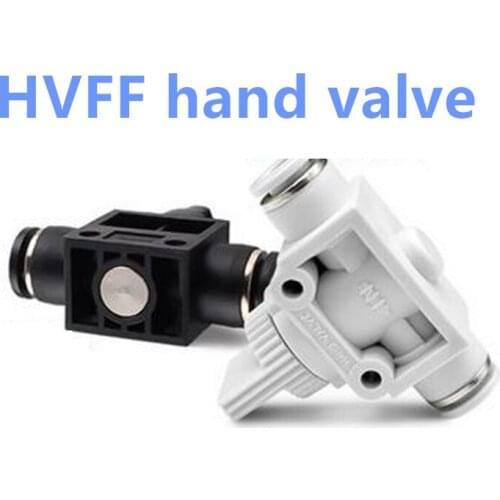 HVFF Pneumatic Component Hand Valve Fitting Quick Connector Black/white