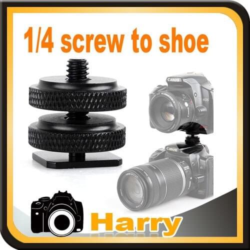 Camera 10pcs 1/4"-20 Tripod Screw to Flash Hot Shoe Adapter