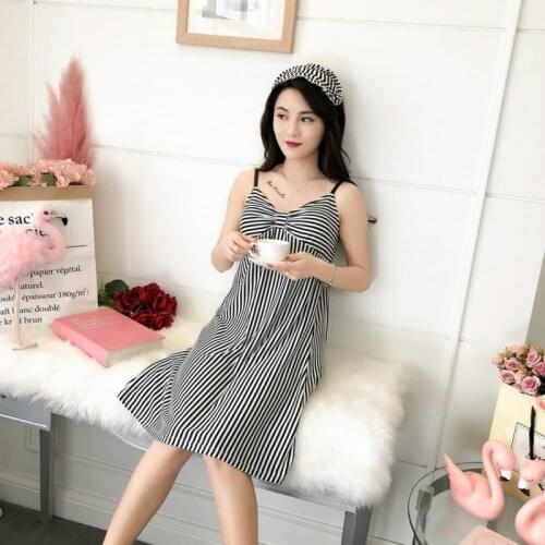 2020 Summer Nightdress Sleeveless Sexy Suspender Ladies Nightdress Womens Nightgown Sexy Sleepwear Women Sleepwear