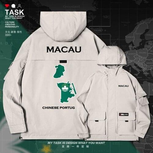 Macau MAC Macao Macanese China men jacket hooded map nation flag for men trench coat men casual mens top mens autumn clothes