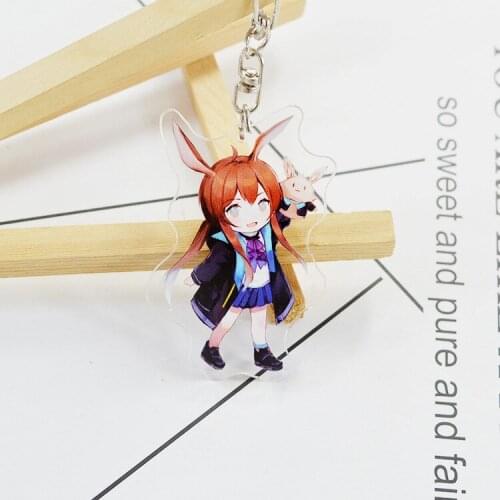 [MYKPOP]Arknights Keyring Amiya Cute Action Figure Pendants Decoration for Keys Bags Fans Collection Amine SC20082712