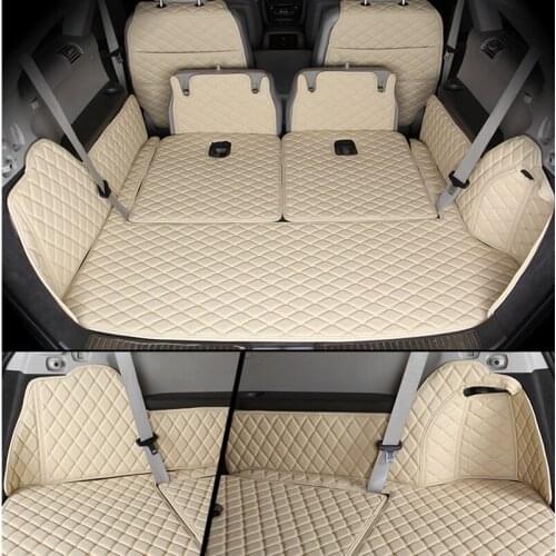 Full set car trunk mats for Mercedes Benz R 280 300 320 350 400 500 6 seats W251 2018-2006 durable boot carpets cargo liner mats