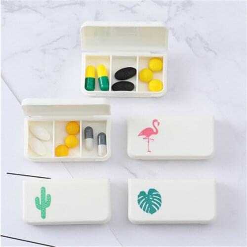 Portable Mini Pill Case Medicine Boxes 3 Grids Travel Home Medical Drugs Tablet Empty Container Home Holder Cases