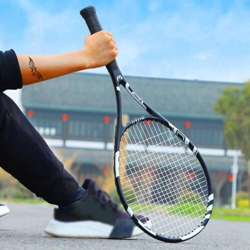 Professional Carbon Fiber Tennis Racket String 58 LBS Racquet Training Rackets Sports Tennis Racquets Tennisracket Bag Men Women