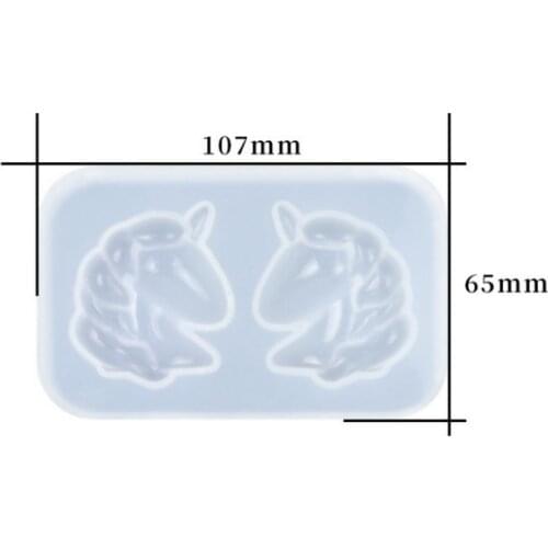 DIY Unicorn Decor Silicone Mold Jewelry Fillings Pendant Accessory Charms Handmade Epoxy Resin Gypsum Baking Mould Craft