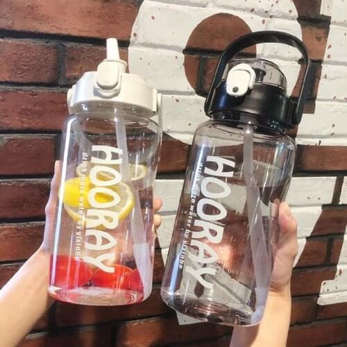 Super Large Capacity Water Cup Outdoor Sports Fitness Plastic Straw Water Cup Fall Proof Space Cup Portable Cup With Handle