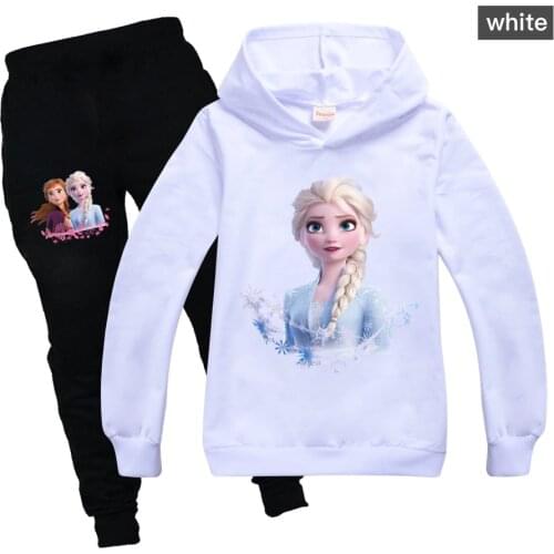 Disney Frozen Kids Tracksuit Girls Clothes Set Frozen Elsa Hoodies and Pants Children Sportwear Clothing Fashion Sport Suit