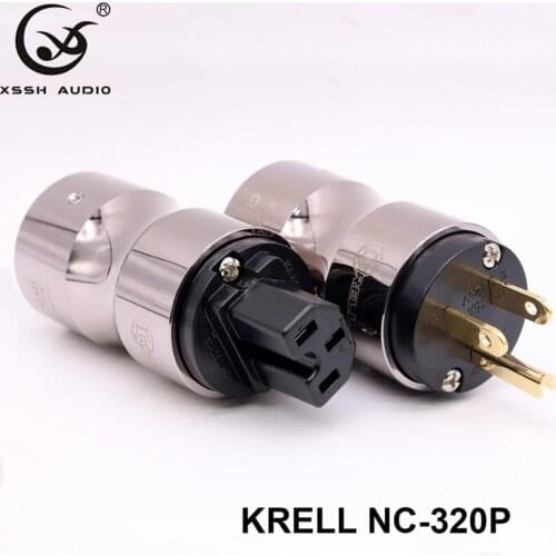 XSSHEuropean American Standard 24k gold plated audio power plug DIY AC Power Electrical 15A Male female connector IEC US EU Plug