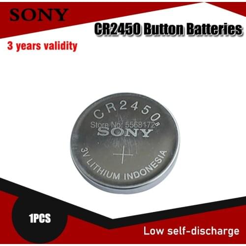 1PCS 100% Original Sony CR2450 CR 2450 3V 550mah Lithium Batteries For swatch watch Car key clocks Pedometer Button Coin Cell
