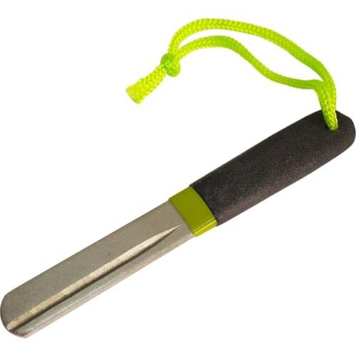 1-piece Fishing Hook File Double Side Hook Hone Line Stripper Knife Hook Sharpener Mini Diamond Sharpening Tool