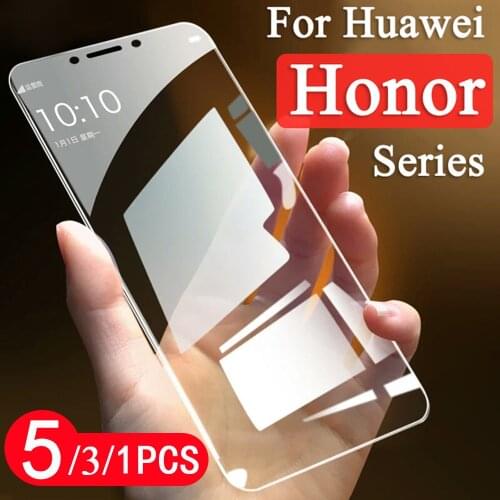 5/3/1Pcs for huawei honor 8 8A pro lite 8S 8C 8X max tempered glass phone screen protector protective film on glass smartphone