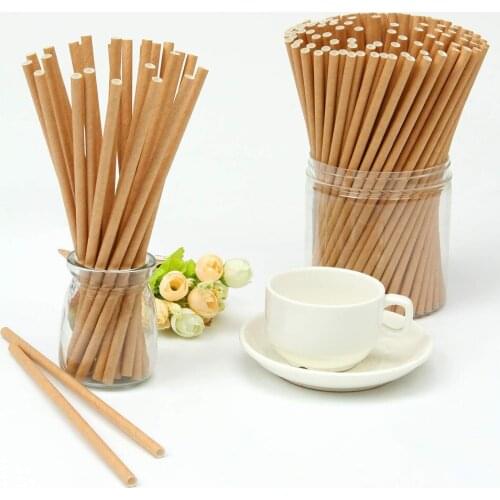 50pcs/set Disposable Paper Straws for Baby Shower Supplies Vintage Drinking Straws Wedding Party Birthday Party Decoration