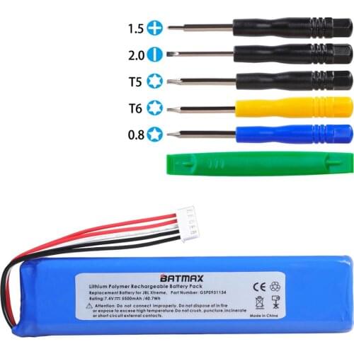 7.4V 5500mAh Battery GSP0931134 for JBL XTREME Xtreme 1 Bluetooth Speakers