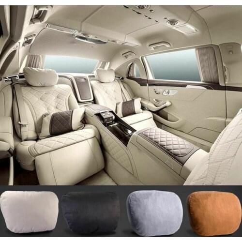 Car Accessories For Mercedes-Benz BMW Audi Maybach S Class Car Headrest Neck Seat Cushion Covers Ultra Soft Universal