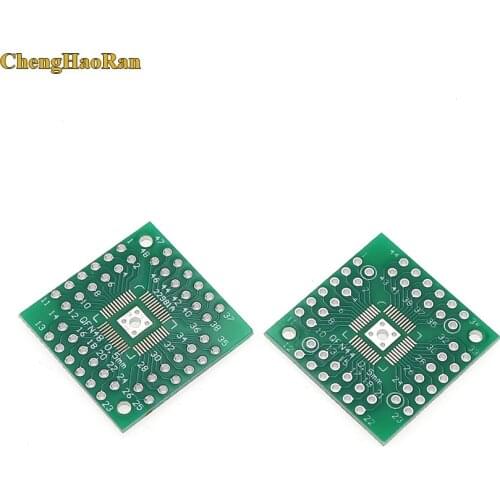 ChengHaoRan 5pcs HTQF/QFN48 DIP48 / QFN44 0.5 mm QFP48 / QFP44 / PQFP/LQFP Adapter Plate Board Pitch Adapter